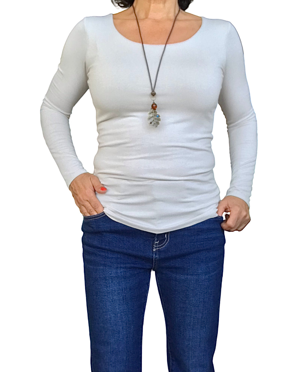 Bijoux | Collier long avec pendentif d'une feuille de bronze