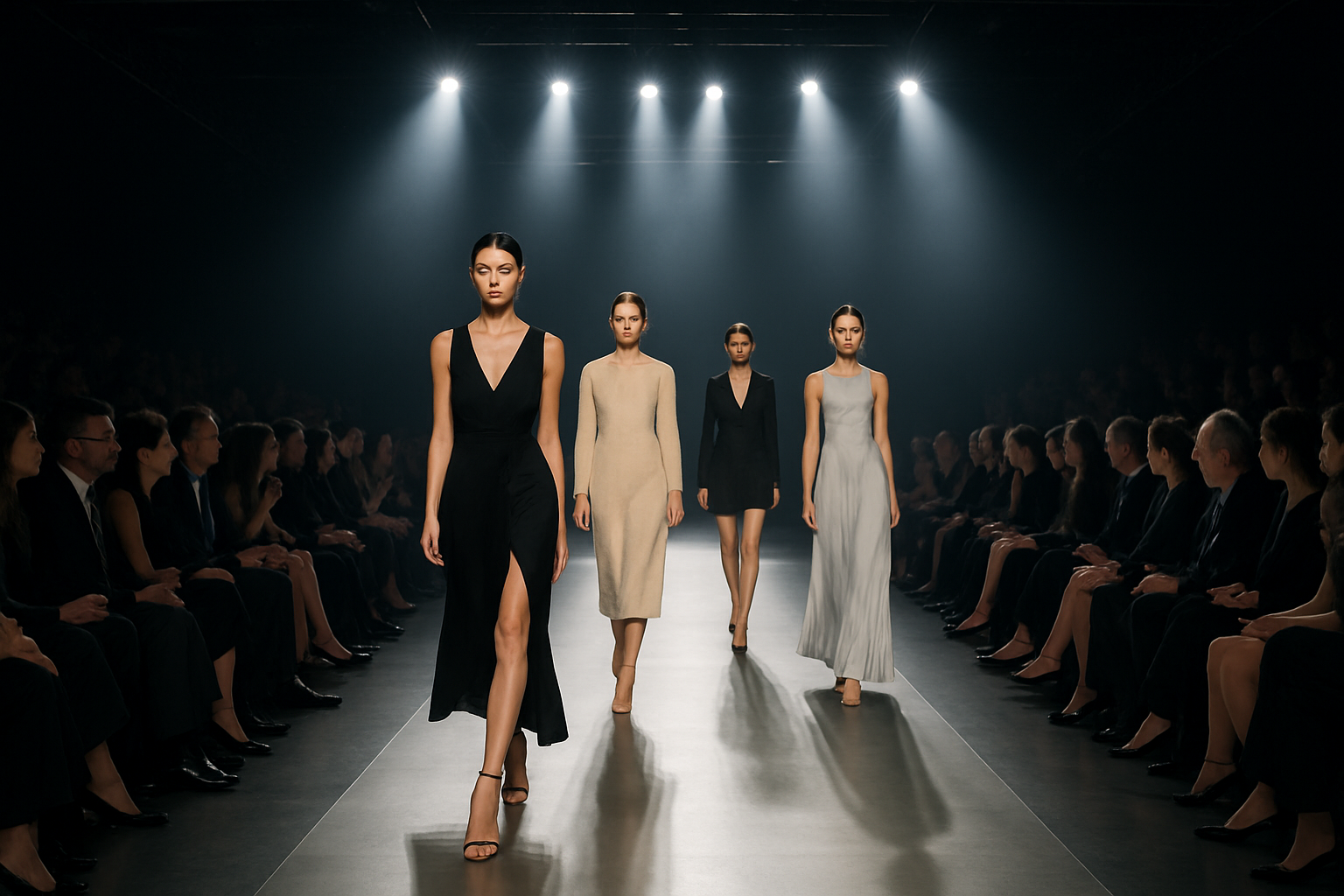 je veux une image d'un défilé de mode ou l'on se trouve au premier rang