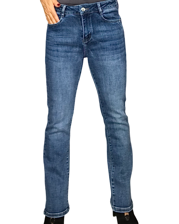 Jeans bleu moyen jambe droite 28 pouces (71cm) de jambe