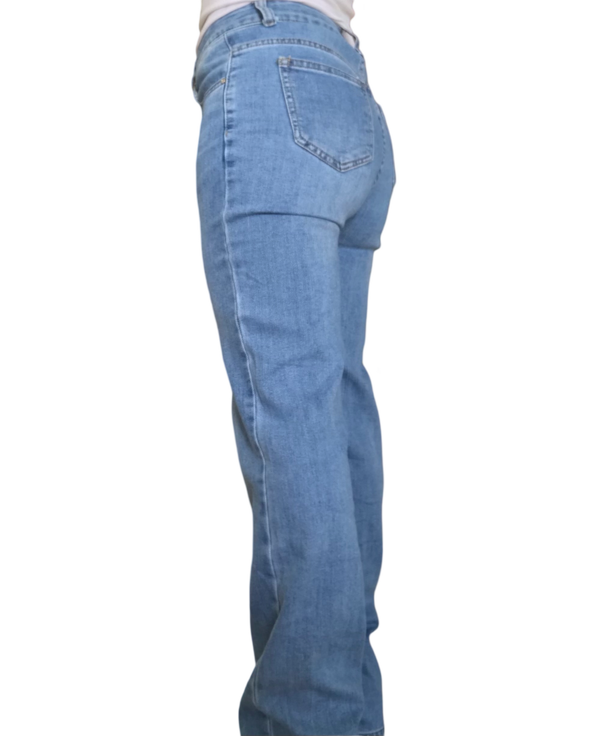 Jeans bleu pâle boot cut 32 pouces de jambe de coté