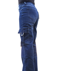Jeans cargo bleu foncé 28 pouces de jambes