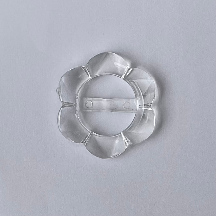 Boucle d’ajustement fleur plastique transparent 2 pouces de diamètre