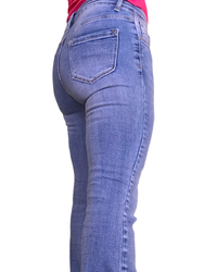 Jeans bleu pâle jambe évasée 28 pouces de jambe