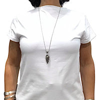 Jewelry | Necklace with a silver chain and feather pendant